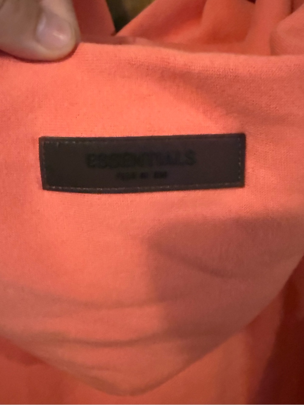 Essentials Coral-Orange Logo Pullover - Picture 4 of 6